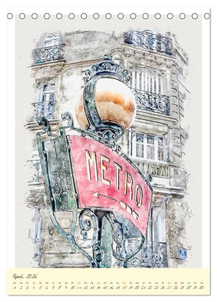 Produktbild: Paris - malerische Metropole (Tischkalender 2026 DIN A5 hoch), CALVENDO Monatskalender