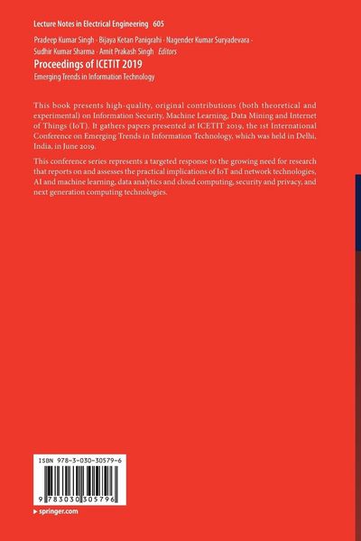 Produktbild: Proceedings of ICETIT 2019