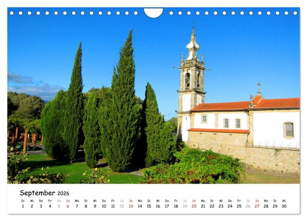 Produktbild: Jakobsweg - Camino Portugues Central (Wandkalender 2026 DIN A4 quer), CALVENDO Monatskalender