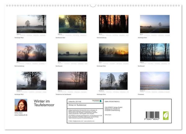 Produktbild: Winter im Teufelsmoor (hochwertiger Premium Wandkalender 2026 DIN A2 quer), Kunstdruck in Hochglanz