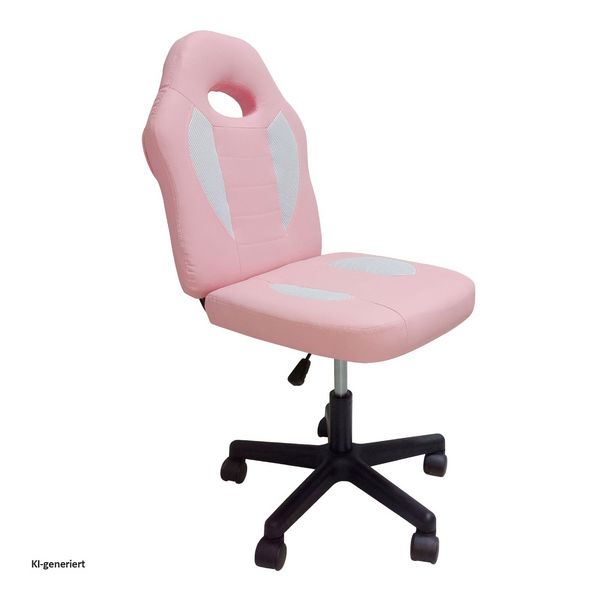 Produktbild: HTI-Living Schreibtischstuhl h&ouml;henverstellbar 360&deg;-Drehfunktion Rosa-Wei&szlig;