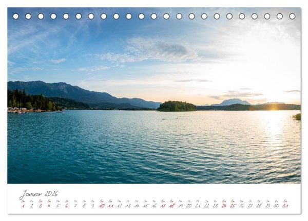 Produktbild: Der wundersch&ouml;ne Faaker See in K&auml;rnten (Tischkalender 2026 DIN A5 quer), CALVENDO Monatskalender