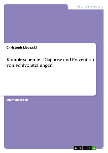 Produktbild: Komplexchemie - Diagnose und Pr&auml;vention von Fehlvorstellungen