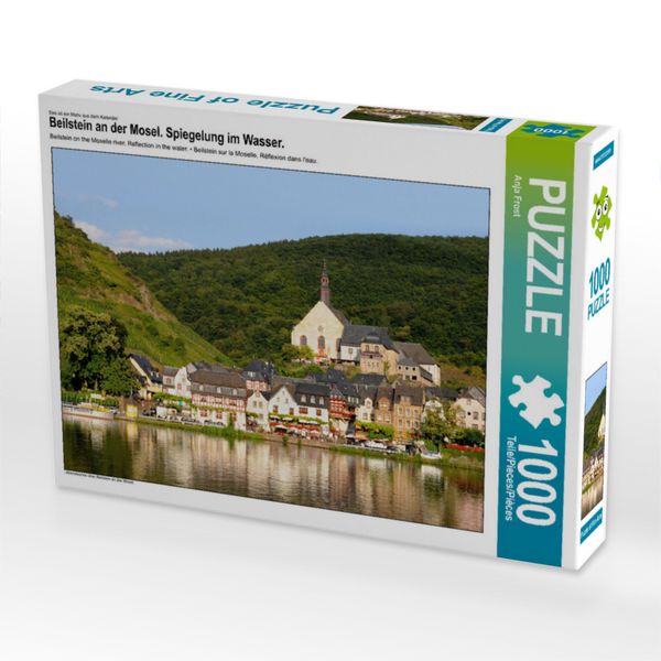 Produktbild: CALVENDO Puzzle Beilstein an der Mosel. Spiegelung im Wasser. | 1000 Teile Lege-Gr&ouml;&szlig;e 64x48cm Foto-Puzzle f&uuml;r gl&uuml;ckliche Stunden