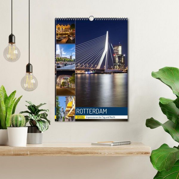 Produktbild: ROTTERDAM Impressionen bei Tag und Nacht (Wandkalender 2026 DIN A3 hoch), CALVENDO Monatskalender