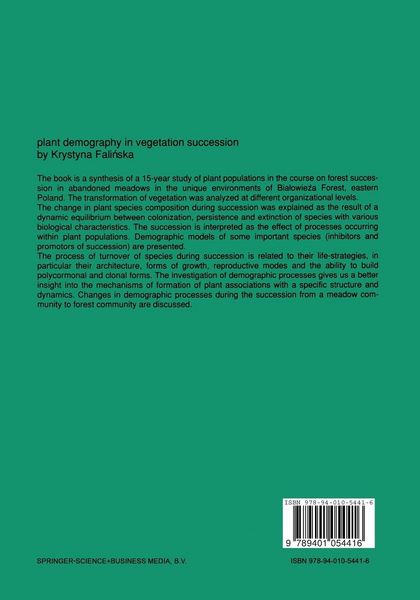 Produktbild: Plant demography in vegetation succession