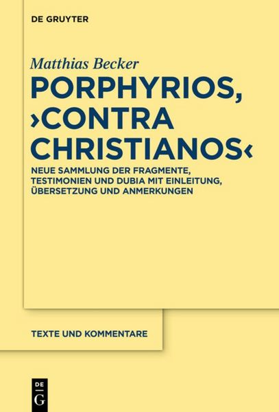 Produktbild: Porphyrios, "Contra Christianos"