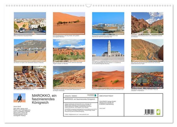 Produktbild: MAROKKO, ein faszinierendes K&ouml;nigreich (Wandkalender 2026 DIN A2 quer), CALVENDO Monatskalender