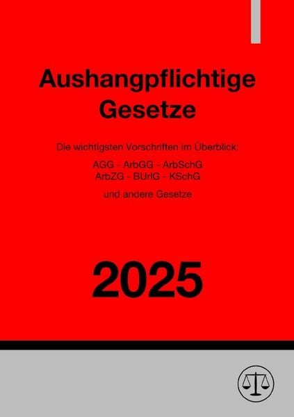 Produktbild: Aushangpflichtige Gesetze 2025