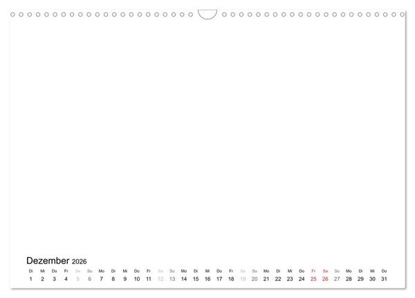 Produktbild: Bastelkalender - Weiss (Wandkalender 2026 DIN A3 quer), CALVENDO Monatskalender