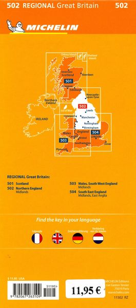 Produktbild: Michelin England Nord, Midlands