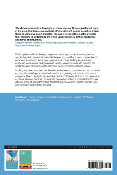 Produktbild: Expressing Critical Thinking through Disciplinary Texts