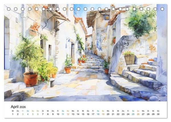 Produktbild: Bucolische Landschaften (Tischkalender 2026 DIN A5 quer), CALVENDO Monatskalender