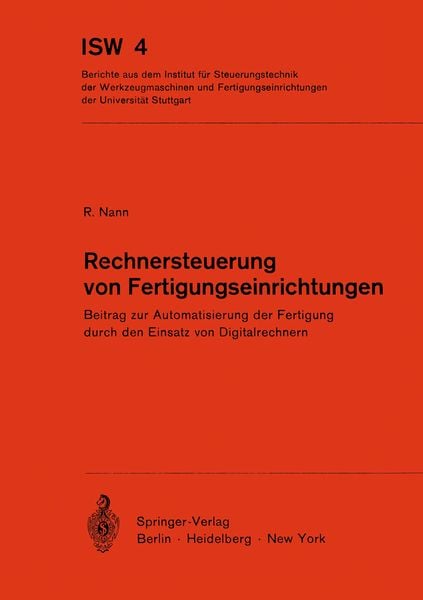 Produktbild: Rechnersteuerung von Fertigungseinrichtungen