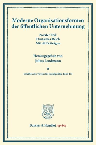 Moderne Organisationsformen der öffentlichen Unternehmung., Taschenbuch von , Duncker & Humblot, 9783428165698