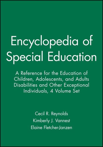 Produktbild: Encyclopedia of Special Education. A Reference for the Education of Children, Adolescents, and Adults Disabilities and Other Exceptional Individuals