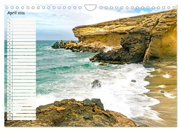 Produktbild: FUERTEVENTURA Geburtstagskalender mit Planerfunktion (Wandkalender 2026 DIN A4 quer), CALVENDO Monatskalender