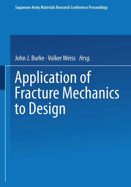Produktbild: Application of Fracture Mechanics to Design