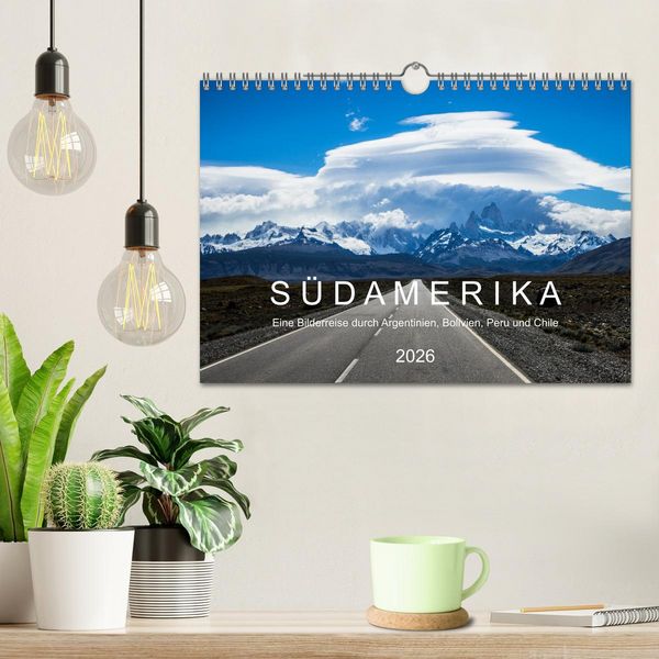 Produktbild: S&Uuml;DAMERIKA Eine Bilderreise durch Argentinien, Bolivien, Peru und Chile 2026 (Wandkalender 2026 DIN A4 quer), CALVENDO Monatskalender
