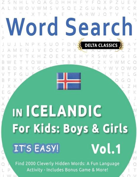 Produktbild: WORD SEARCH IN ICELANDIC FOR KIDS
