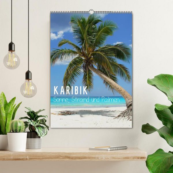 Produktbild: Karibik - Sonne, Strand und Palmen (Wandkalender 2026 DIN A2 hoch), CALVENDO Monatskalender