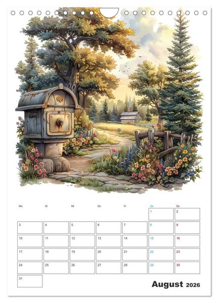 Produktbild: Zeitreise - Der vintage Briekasten Kalender (Wandkalender 2026 DIN A4 hoch), CALVENDO Monatskalender