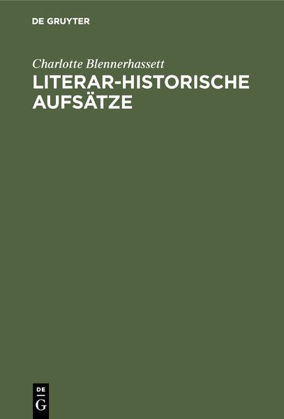 Produktbild: Literar-Historische Aufs&auml;tze