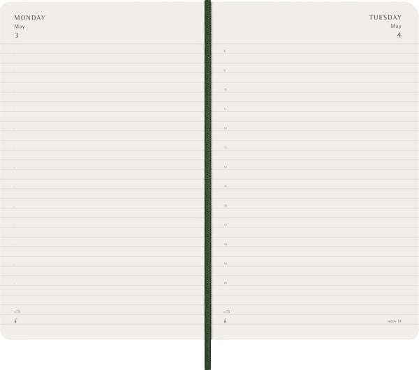 Produktbild: Moleskine 12 Monate Tageskalender 2027, Large/A5, 1 Tag = 1 Seite, Weicher Einband, Myrtengr&uuml;n