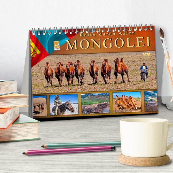 Produktbild: Reise durch Asien - Mongolei (Tischkalender 2026 DIN A5 quer), CALVENDO Monatskalender
