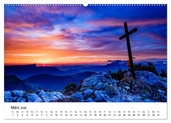 Produktbild: Berchtesgadener Berge im Licht (Wandkalender 2026 DIN A2 quer), CALVENDO Monatskalender
