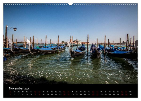 Produktbild: Momenti di Venezia - Venezianische Momente (hochwertiger Premium Wandkalender 2026 DIN A2 quer), Kunstdruck in Hochglanz