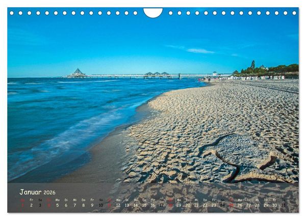 Produktbild: K&uuml;stenimpressionen von den Ostseeinseln R&uuml;gen und Usedom (Wandkalender 2026 DIN A4 quer), CALVENDO Monatskalender