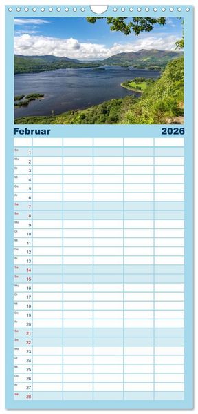 Produktbild: Familienplaner 2026 - Gro&szlig;britannien - England mit 5 Spalten (Wandkalender, 21 x 45 cm) CALVENDO