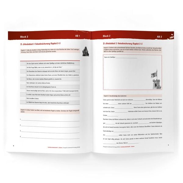 Produktbild: Erebos &ndash; Ursula Poznanski &ndash; Sch&uuml;lerarbeitsheft