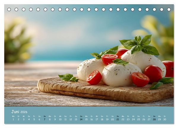 Produktbild: K&auml;sekalender - mit Gourmet K&auml;se und Platten durchs Jahr (Tischkalender 2026 DIN A5 quer), CALVENDO Monatskalender