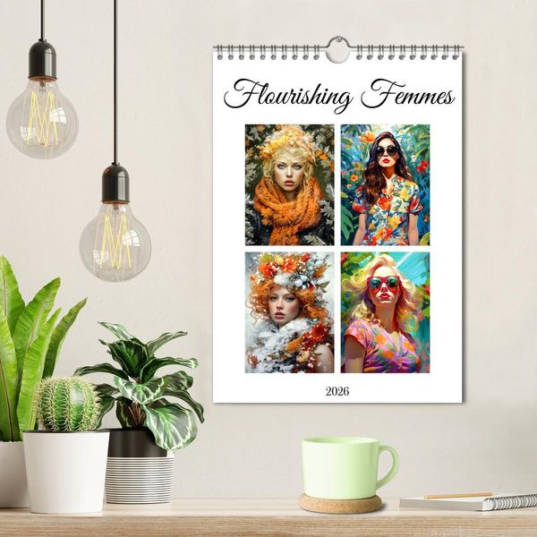 Produktbild: Flourishing Femmes (Wall Calendar 2026 DIN A4 portrait), CALVENDO 12 Month Wall Calendar