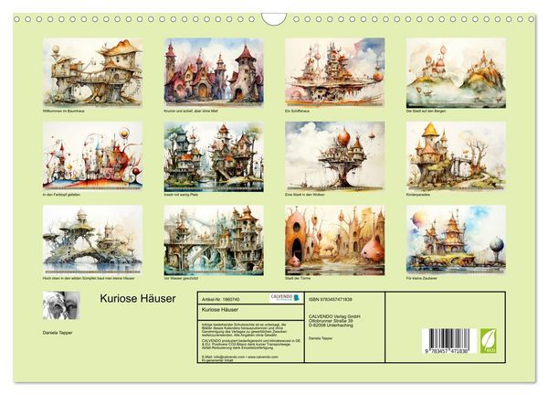Produktbild: Kuriose H&auml;user (Wandkalender 2026 DIN A3 quer), CALVENDO Monatskalender