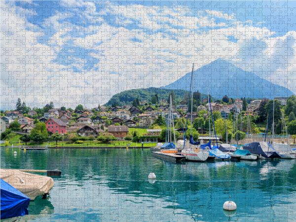 Produktbild: CALVENDO Puzzle Hafen Spiez am Thunersee 2000 Teile Lege-Gr&ouml;&szlig;e 90 x 67 cm Foto-Puzzle Bild von SusaZoom