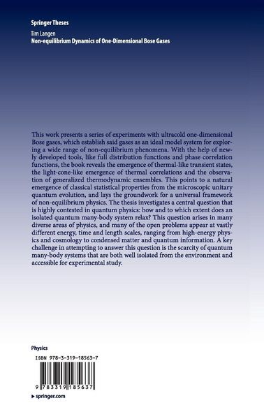 Produktbild: Non-equilibrium Dynamics of One-Dimensional Bose Gases