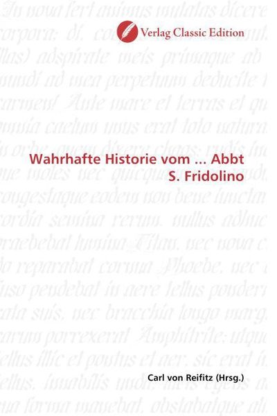 Produktbild: Wahrhafte Historie vom ... Abbt S. Fridolino