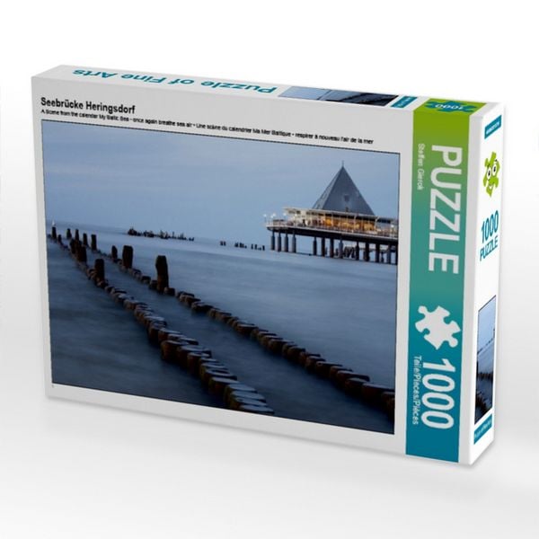 CALVENDO Puzzle Seebrücke Heringsdorf | 1000 Teile Lege-Größe 64x48cm Foto-Puzzle für glückliche Stunden