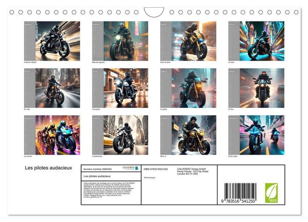 Produktbild: Les pilotes audacieux (Calendrier mural 2026 DIN A4 vertical), CALVENDO calendrier mensuel