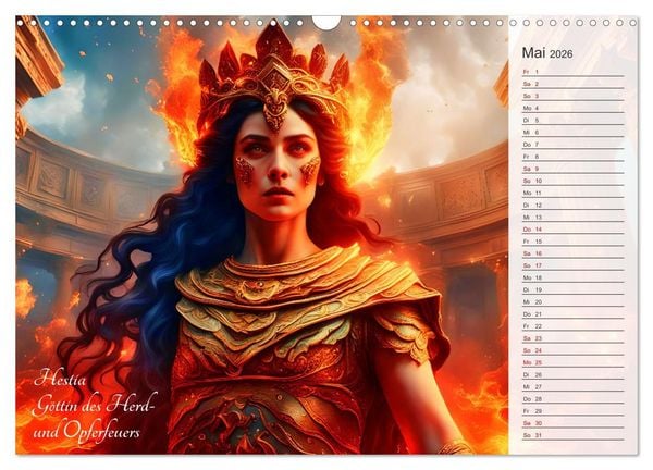 Produktbild: Die Unsterblichen - Griechische KI-G&ouml;ttinnen und KI-G&ouml;tter (Wandkalender 2026 DIN A3 quer), CALVENDO Monatskalender