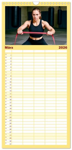 Produktbild: Familienplaner 2026 - MMA Mixed Martial Arts mit 5 Spalten (Wandkalender, 21 x 45 cm) CALVENDO