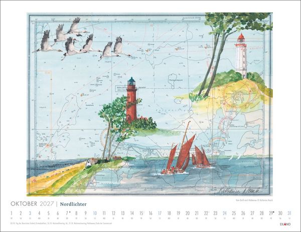 Produktbild: Nordlichter - See(h)karten Kalender 2027