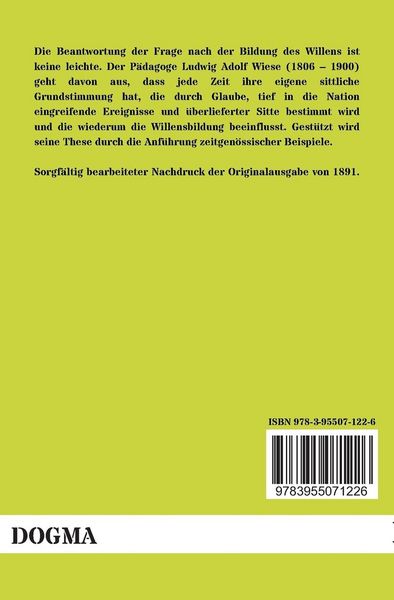 Produktbild: Die Bildung des Willens