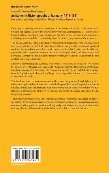Produktbild: An Economic Historiography of Germany, 1918-1931