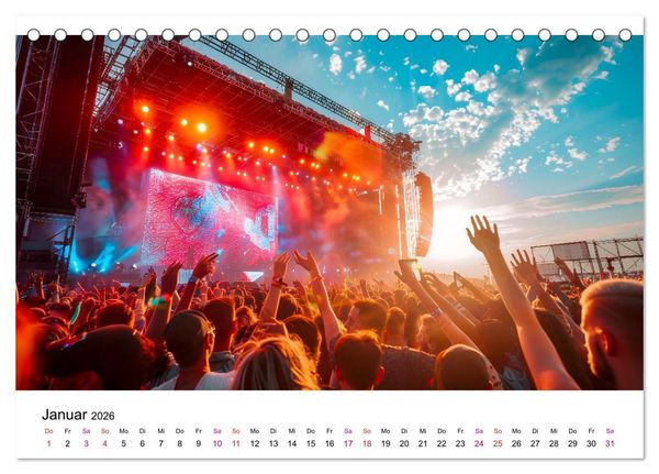 Produktbild: Festival Time (Tischkalender 2026 DIN A5 quer), CALVENDO Monatskalender