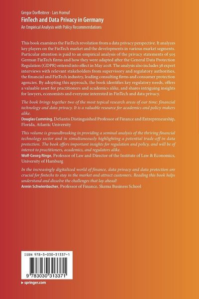 Produktbild: FinTech and Data Privacy in Germany