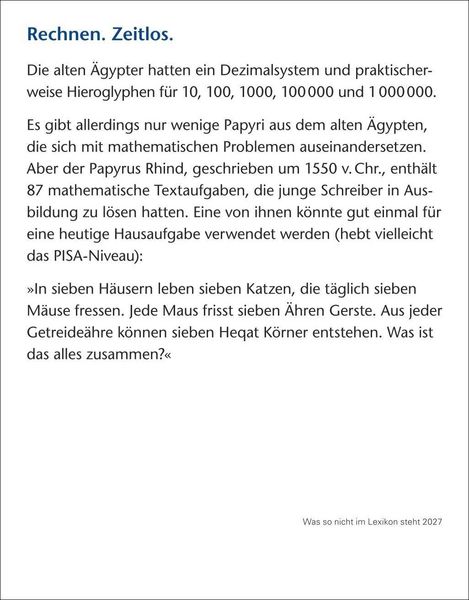 Produktbild: Was so nicht im Lexikon steht Tagesabrei&szlig;kalender 2027 - Kuriosit&auml;ten, Hist&ouml;rchen und merkw&uuml;rdige Geschichten